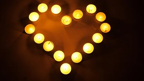 Romantic atmosphere background. Candlelight concept. Stock Footage 101921822