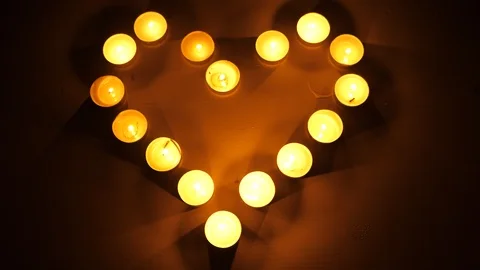 Romantic atmosphere background. Candlelight concept. Stock Footage 102031638