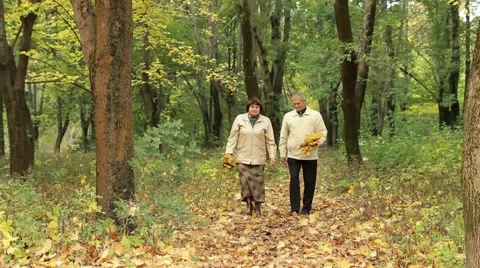 Romantic Autumn Walk Video stock 52559939