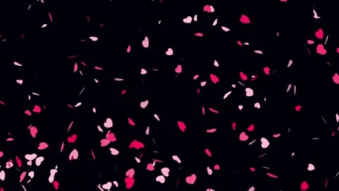 Romantic background with flying hearts. Animation for Valentine's day, wedding Stock Footage 168077097