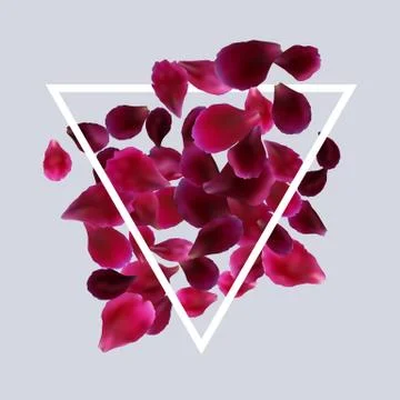 Romantic background with red, pink rose petals Stock Illustration