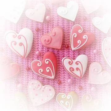 Romantic background. Table top view. Valentines Day concept Stock Photos