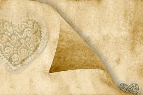 Romantic background with two hearts Stock Illustration