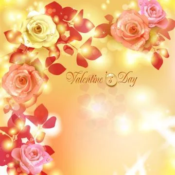Romantic background for Valentine's day Stock Illustration