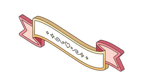 Romantic banner with heart Stock Illustration