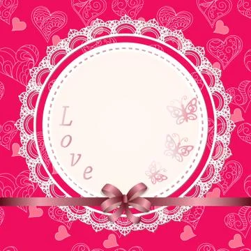 Romantic blank card Stock Illustration