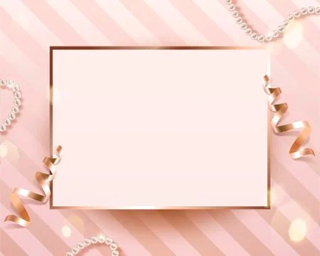 Romantic blank card template 스톡 일러스트
