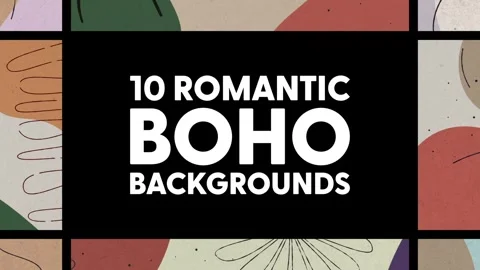 Romantıc Boho Backgrounds Стоковые After Effects