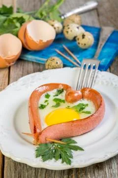 Romantic breakfast. Stock Photos