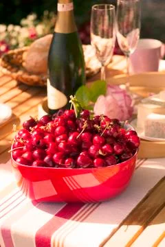 Romantic breakfast Stock Photos