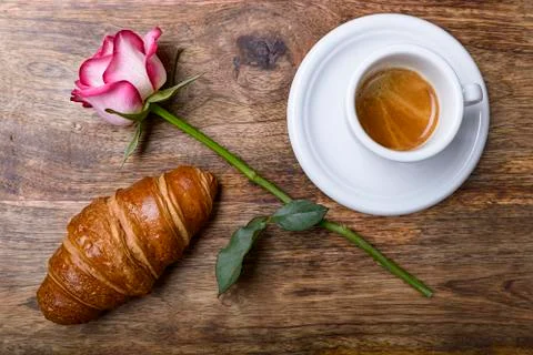 Romantic breakfast Stock Photos