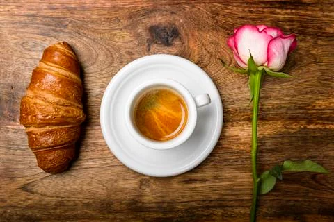 Romantic breakfast Stock Photos