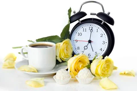 Romantic breakfast Stock Photos