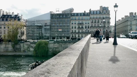 Romantic bridges of Paris Stock Footage 320187405