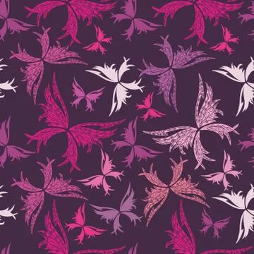 Romantic butterfly seamless pattern. Stock Illustration