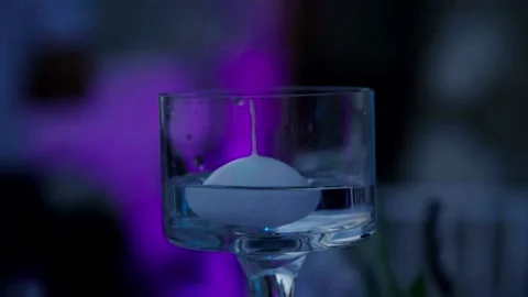 Romantic candle in a glass Stock Footage 167700626