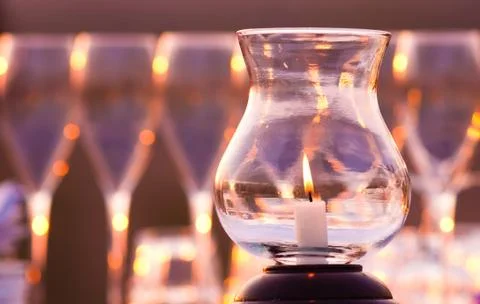 Romantic candle Stock Photos