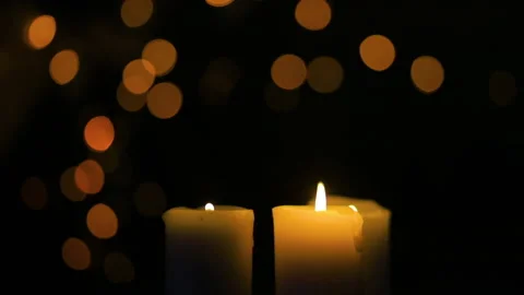 Romantic candlelight atmosphere full hd resolution Stock Footage 146736122