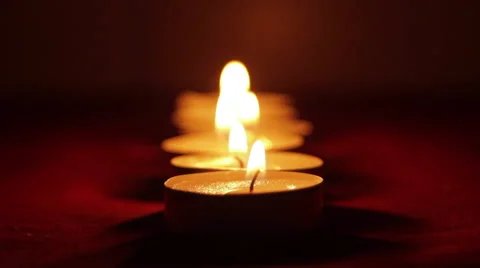 Romantic Candle's Lights In A Romantic Setting, Soft Light, Intimacy Stock-Footage 46643957