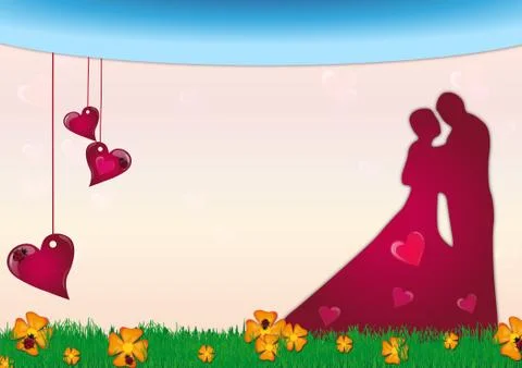 Romantic card Stock Illustration