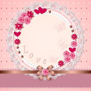Romantic card love Stock Illustration