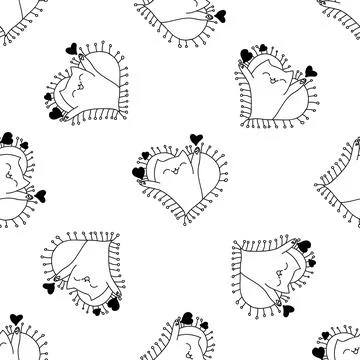 Romantic cats Illustrazione stock