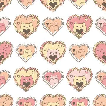 Romantic cats Stock Illustration
