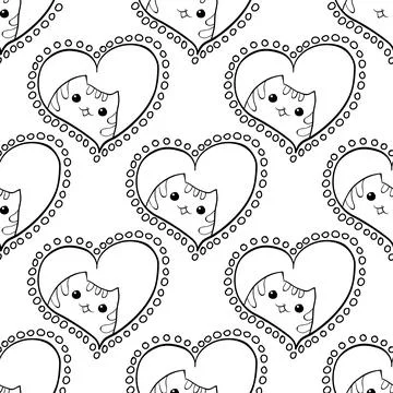 Romantic cats Stock Illustration