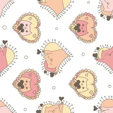 Romantic cats Stock Illustration