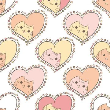 Romantic cats Stock Illustration