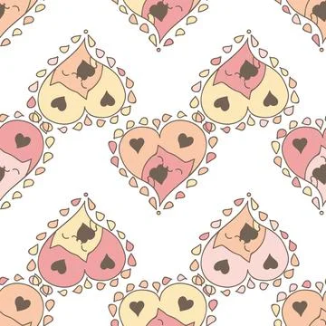 Romantic cats Stock Illustration