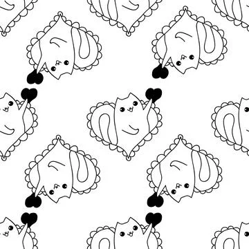 Romantic cats Stock Illustration