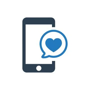 Romantic Chat Icon Illustration