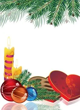 Romantic christmas background Stock Illustration