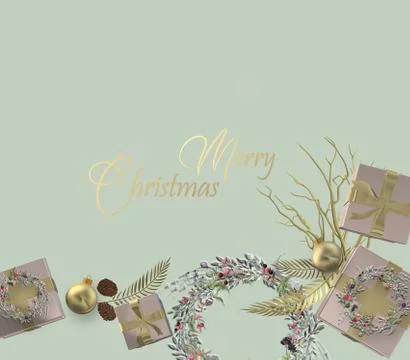 Romantic Christmas background Stock Illustration