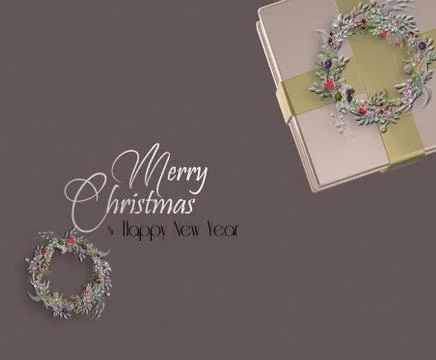 Romantic Christmas New year background Stock Illustration