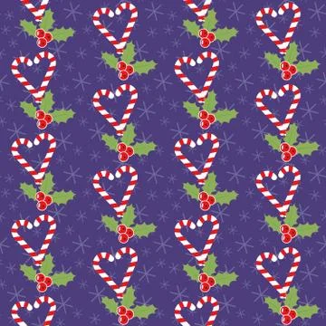 Romantic Christmas pattern Stock Illustration