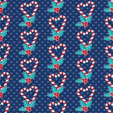 Romantic Christmas pattern Stock Illustration