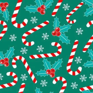 Romantic Christmas pattern Stock Illustration