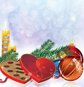 Romantic christmas sparkling background Stock Illustration