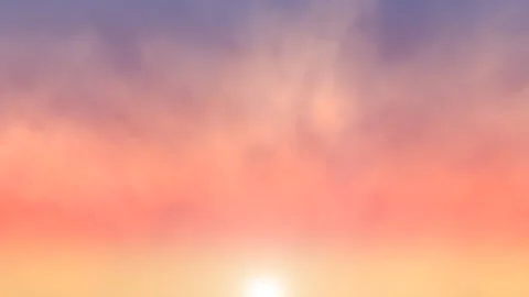 Romantic clouds with sun in sunrise sky Stock Footage 242616249
