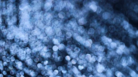 Romantic cold blue bokeh background. Abstract snow or ice colored light overlay. Stock Footage 146231744