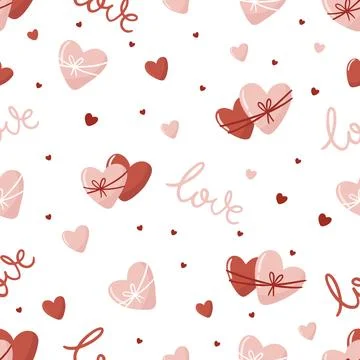 Romantic concept seamless pattern. Love elements on background in vector Illustrazione stock