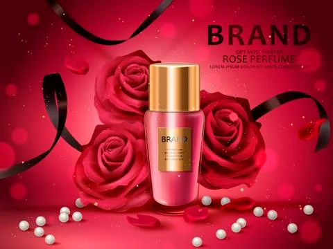 Romantic cosmetic set Stock Illustration