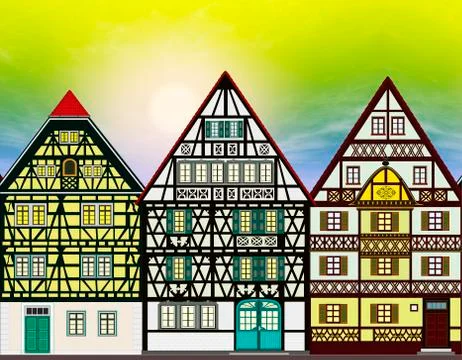 Romantic Countryside Stock Illustration