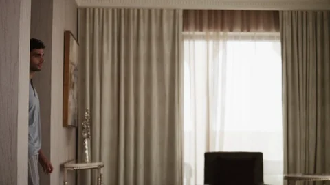 Romantic couple in bed. Stock Footage 119383343