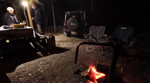 Romantic couple camping time lapse 库存影片 39845831