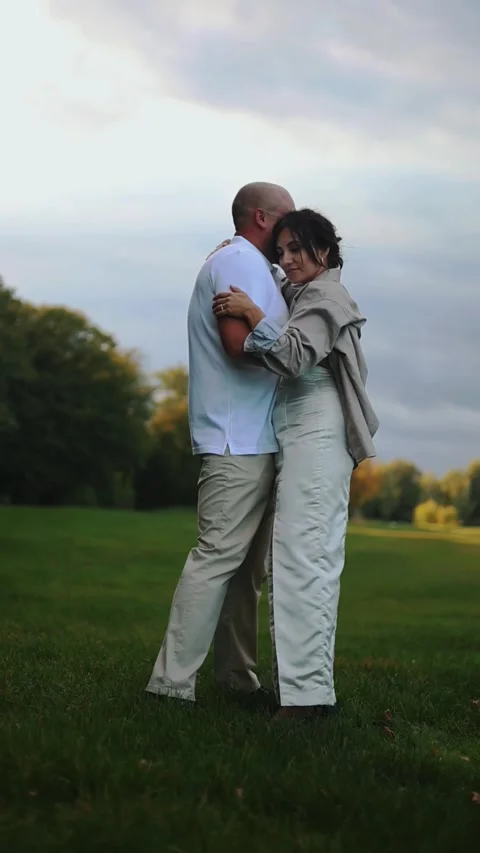 Romantic couple dancing in nature Stock Footage 320048355