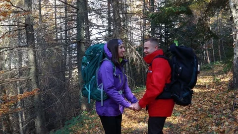 Romantic couple dancing salsa in mountains. Bachata.Hiking. Trekking. Sun ray 動画素材 120239111