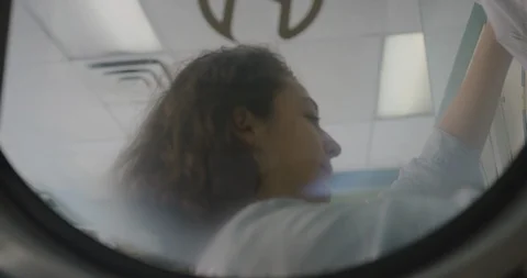 Romantic Couple Do Laundry Together 7 Stock Footage 94406496